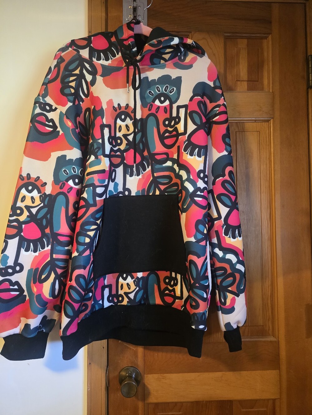 Akira Womens Abstract Floral Print Sweater  Jacket - Multicolor - Picture 4 of 16